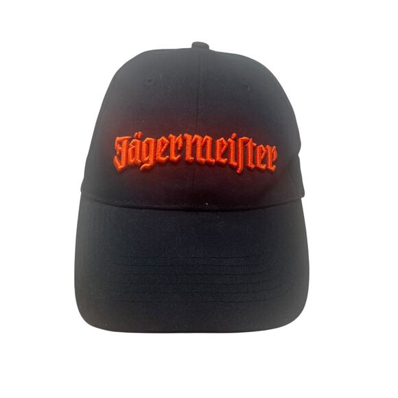 Jägermeister Hat Mens One Size Adjustable Promo Beer Logo Embroidered Spellout - Picture 1 of 14